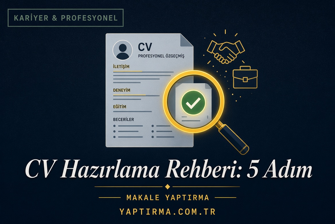 Şu anda görüntülediğiniz: CV Hazırlama Rehberi: İşe Alım Uzmanlarının Gözdesi Olacak 5 Adım