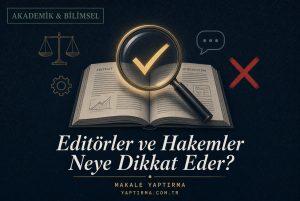 Makale hakkında daha fazla bilgi edinin Dergi Editörleri ve Hakemler Makalelerde Neye Dikkat Eder?