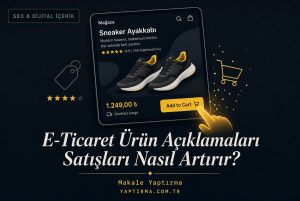 Makale hakkında daha fazla bilgi edinin E-Ticaret Ürün Açıklamaları Satışları Nasıl Artırır? (Örneklerle)