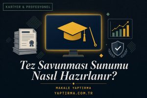 Makale hakkında daha fazla bilgi edinin Tez Savunması Sunumu Nasıl Hazırlanır? (Adım Adım Rehber)